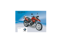 BMW G650GS - Owners manual EN 2008 